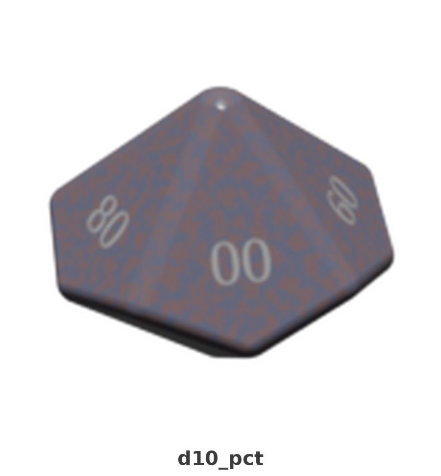 d10_pct, the percentile die — same mold as the d10, arabic tens digits instead