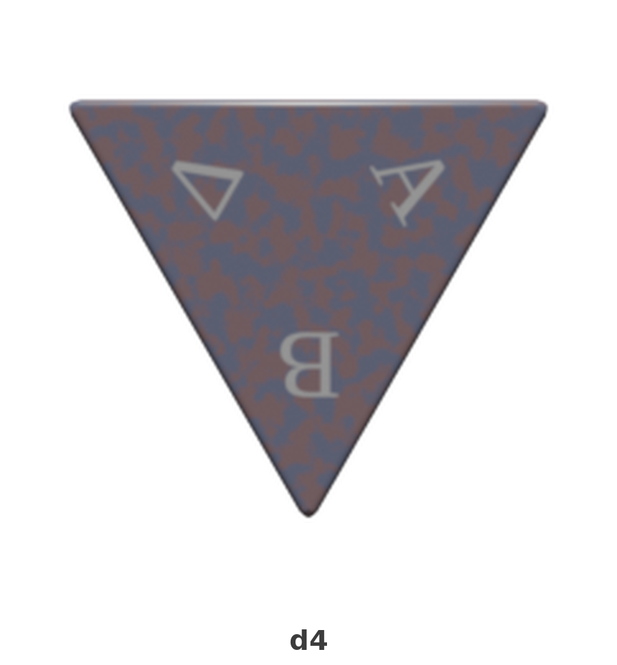 d4 — from one matched physical set, same material and font as the other 6 types below